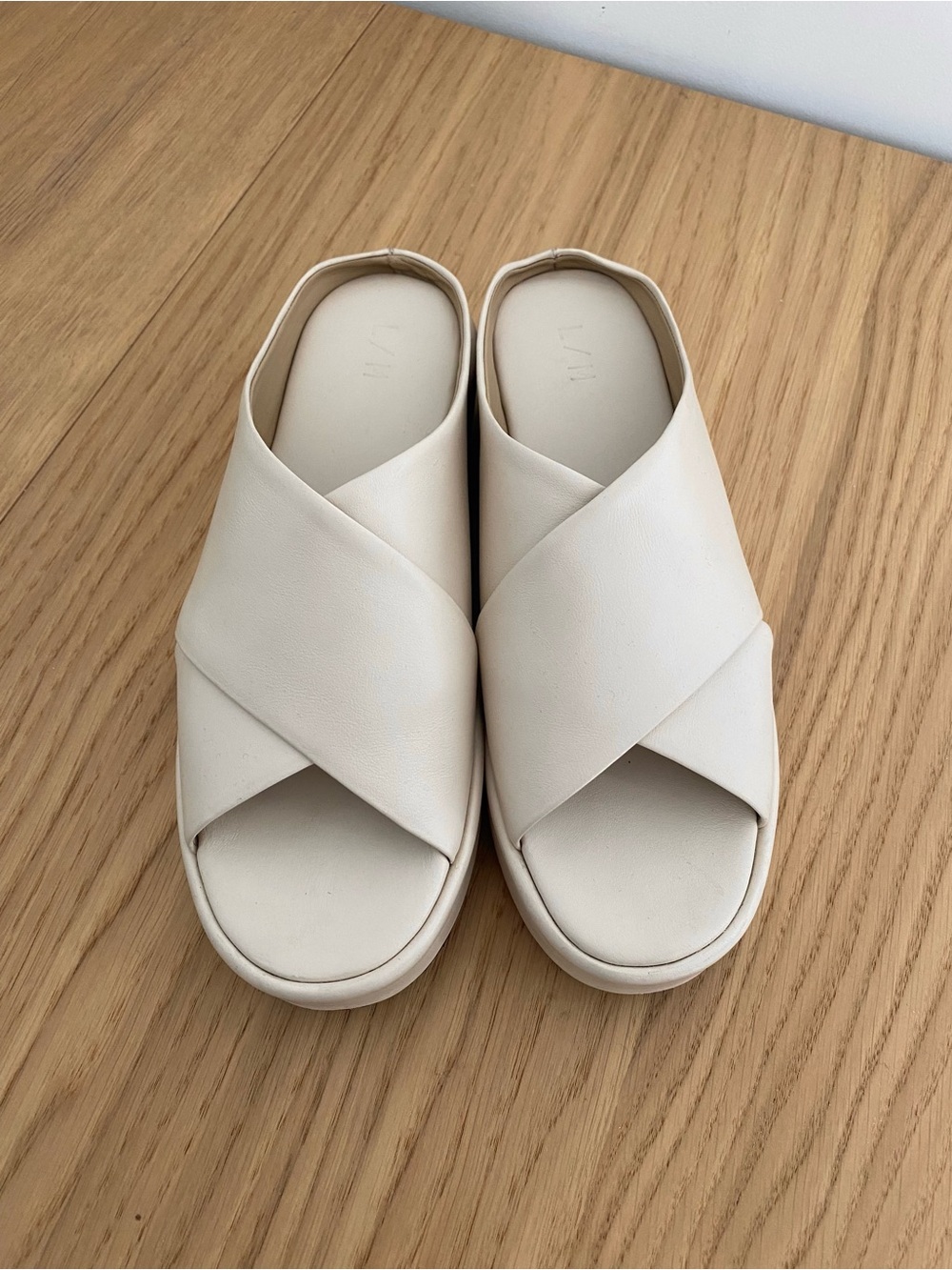Lauren Manoogian Leather Cross Platform Sandals - Picture 2 of 10